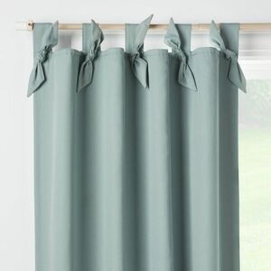 Open Box - Pillowfort - 42"W x 84"L Tie Top Embellished Kids' Blackout Win Green